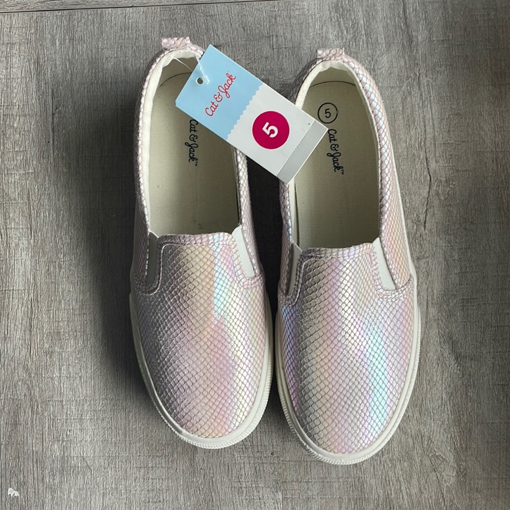 BRAND NEW!!! Girls, Pink, mermaid slip on shoes
